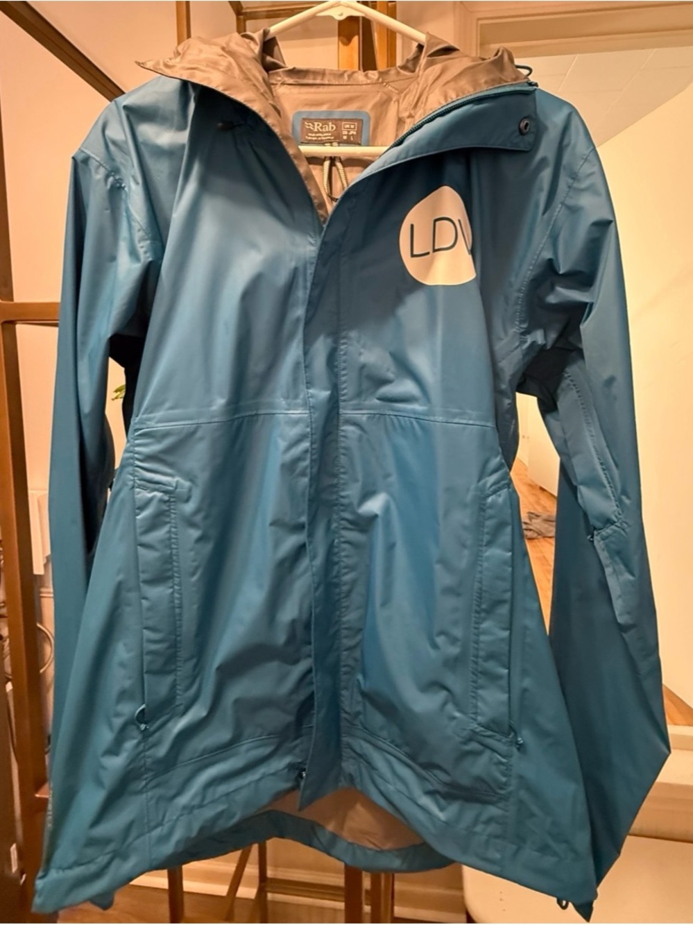 Dolce Vita Teal Waterproof Raincoat with Hood